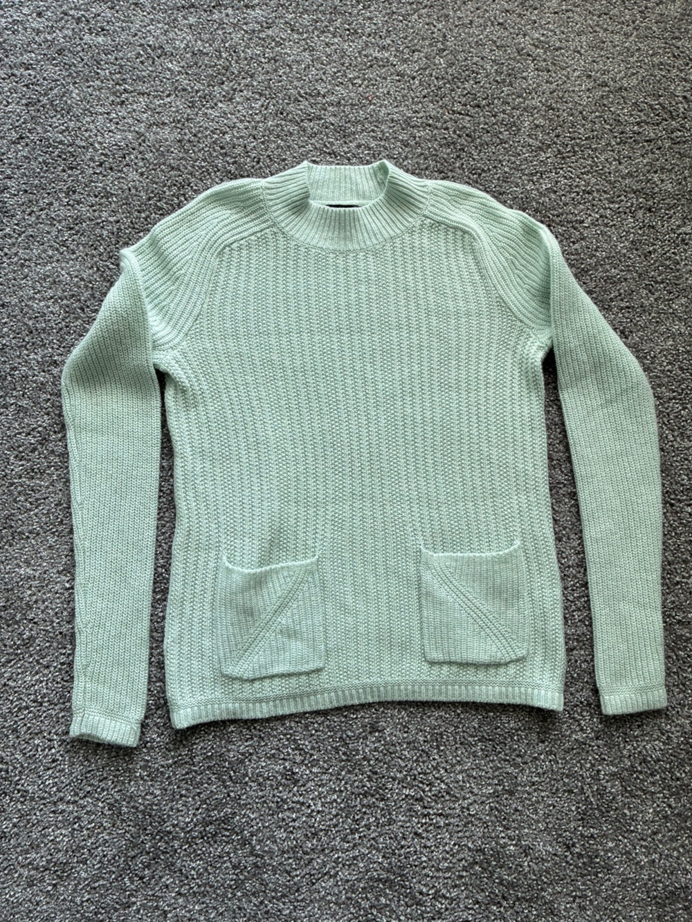Banana Republic x Filpucci Mint Green Ribbed Merino Wool Blend Sweater XS